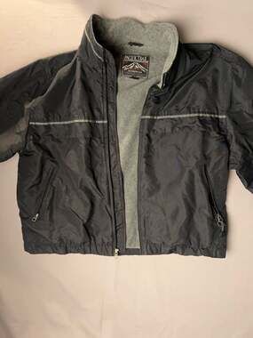 Pacific Trail Men’s L Full Zip Fleece Lined Windbreaker Gray